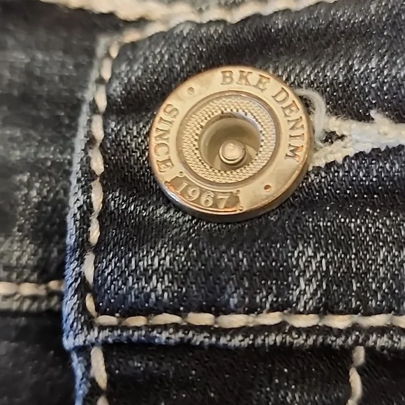 Mens BKE Carter Denim Dark Blue Straight Jeans 36S - Picture 3 of 8